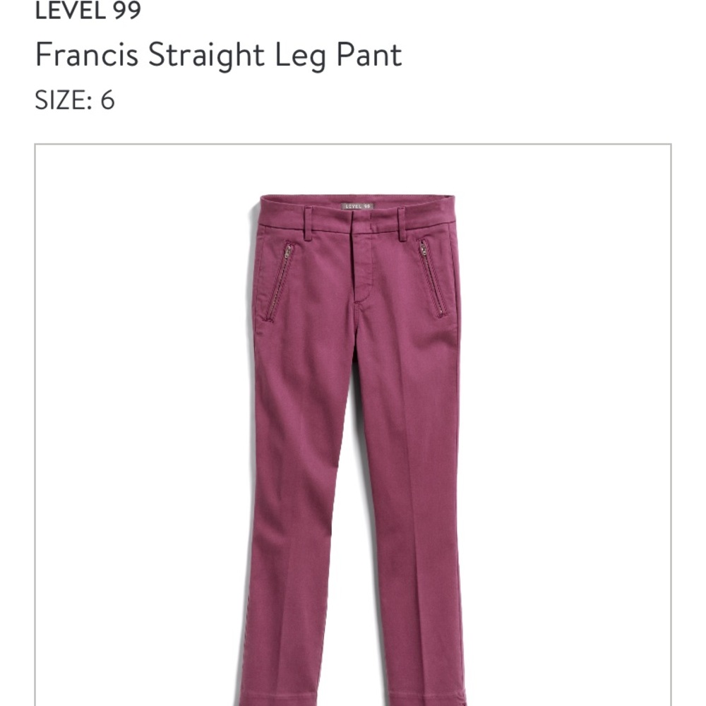 Level 99 - Francis Straight Leg Pant - Purple 6